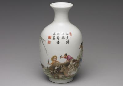 图片[2]-Porcelain vase with images of rural life painted in fa-lang-ts’ai enamels, Ch’ien-lung reign (1736-1795), Ch’ing dynasty-China Archive